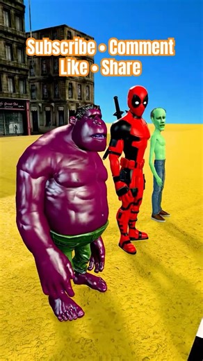 Deadpool Showed Off… Hulk Broke Physics 💥 #funny #memes