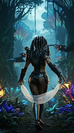 👽Female Predator🌿BEAUTIFUL HUNTRESS🦋Pandora's Jungle 💥 Mesmerizing 4K Epic #shorts #predator #scifi