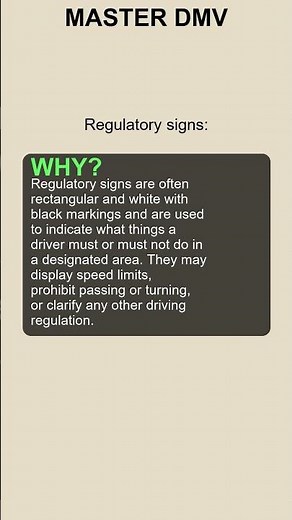 Regulatory signs
