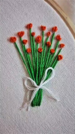 Easy Flower Bouquet Embroidery for Beginners| French Knot & Simple Stitch Tutorial | Sutrangi Studio