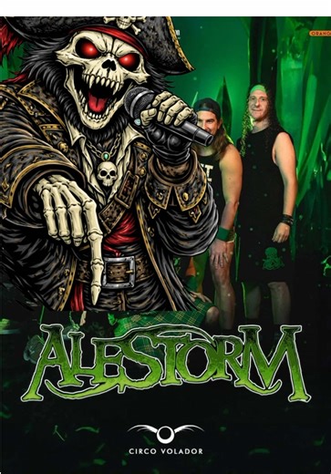 🏴‍☠️ Alestorm en México 2026 | CDMX y Monterrey | Conciertos de pirate metal Los reyes del pirate metal regresan a México. Alestorm se presenta el 14 de marzo en el Circo Volador> y el 15 de marzo en el Café Iguana> para una noche de caos, cerveza y himnos como Drink y Keelhauled. Prepárate para el abordaje más alcohólico del metal en 2026. #alestorm #circovolador #conciertosenméxico #cafeiguana #metal