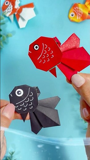 쉬운 금붕어 접기🐠origami goldfish #쉬운종이접기 #물고기접기 #paper #craft #origami