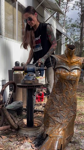 If you laugh we can be friends!😜#itrubsthelotionontheskin #barbiethewelder #metalsculpture #metalsculptor #fabricationshop #fabricationlife #fabrication #welding #welder #metalfabrication #metalfinishing | Barbie The Welder