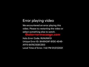 Error playing video RUNUNK13 (Hulu)