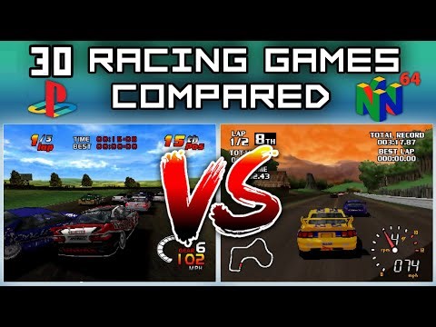 30 MORE Racing Games Compared - Playstation 1 vs Nintendo 64 - Which had the better graphics?