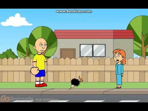 Caillou punches Rosie and gets grounded