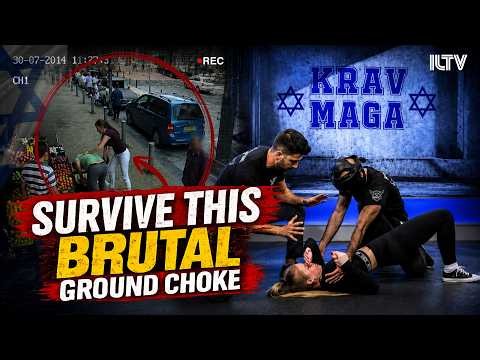How to Survive a Brutal Ground Choke | Israeli Krav Maga