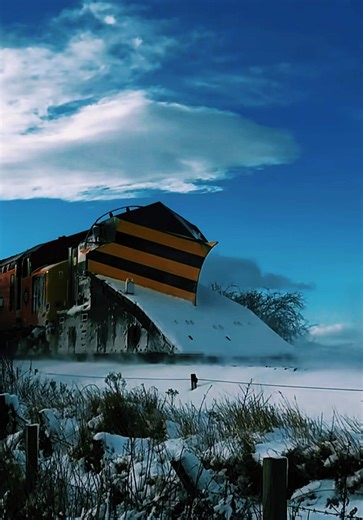 Class 37 Trains Clearing Snow in Scotland