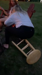 she sat on the stool! | Janelle & Kate