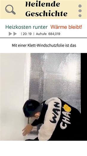 Heizkosten sparen mit Klett-Windschutzfolie – einfache Winterlösung!