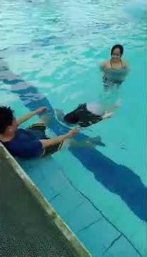 Swimming lesson with tito and tita#swimming #kids #viralvideo