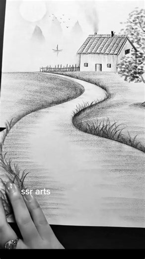 How to draw a beautiful road by pencil sketch #draw #drawingtutorial #art #drawing #fblifestyle | SSR Art's