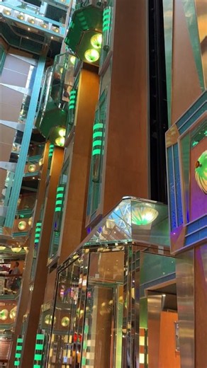 It’s beautiful how the lobby looks on Carnival CRUISE magic and the elevators. #carnivalcruise #ship