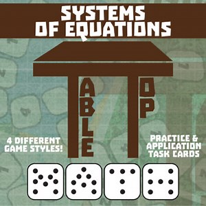 Systems of Equations Game - Small Group TableTop Practice Activity