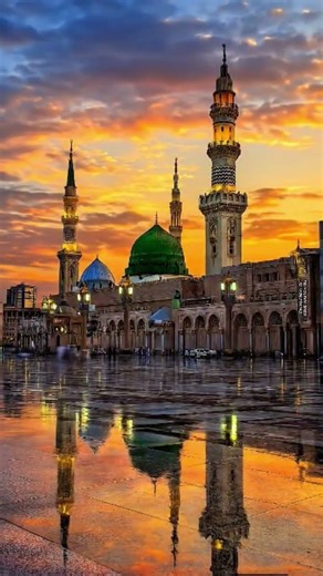 beautiful view of masjid Al nabwi #ai #love #islamicarchitecture #beautiful #muhammadﷺ #artificial