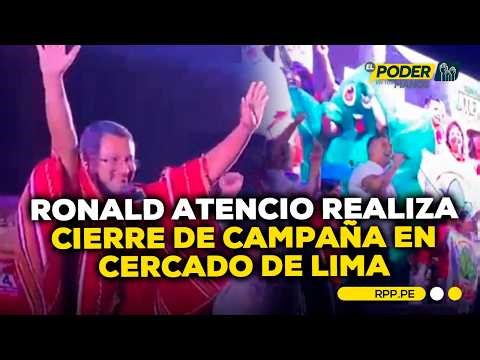 Ronald Atencio, candidato presidencial de Venceremos, realizó su mitin de cierre de campaña