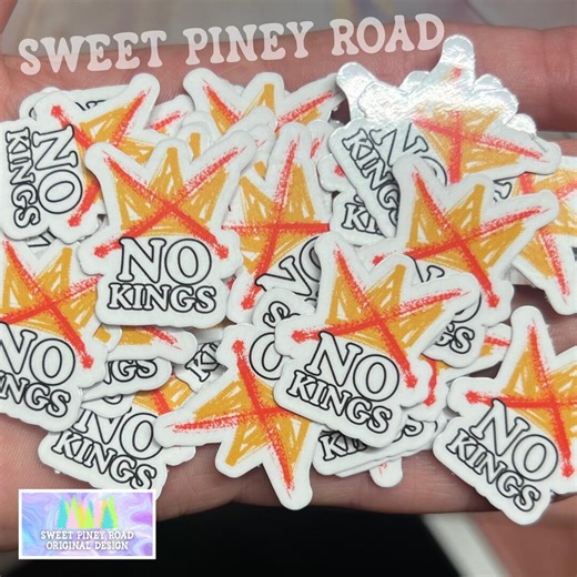 No Kings in America Protest Sticker Pack, Anti-trump Glossy! Rally Stickers, Anti ICE Liberal, Democracy Not Oligarchy, Resist Fascism Decal - Etsy