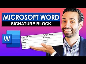 How To Create Signature Blocks In Microsoft Word