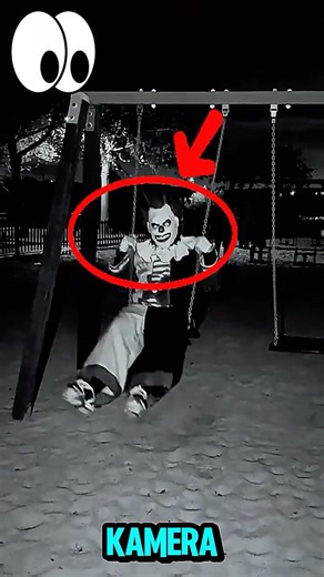 Boş Parkta Gece Salıncakta Sallanan Palyaço😱