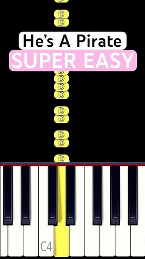 He’s a Pirate 🏴‍☠️ (SUPER EASY Piano Tutorial) | Pirates of the Caribbean
