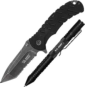 U.S. Army A-4001BK Spring Assisted Knife and Tactical Pen