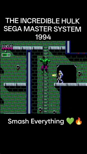 The Incredible Hulk Sega Master System 1994 — Smash Everything 💚🔥 #retro #retrogaming #sega #gaming