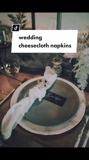 DIY Cheesecloth Napkins for Boho Wedding Decor