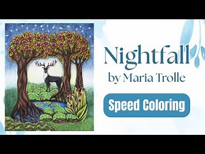 Maria Trolle Nightfall | Speed Coloring | Adult Coloring
