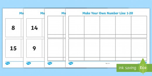 Make Your Own Number Line 1-20 Worksheet