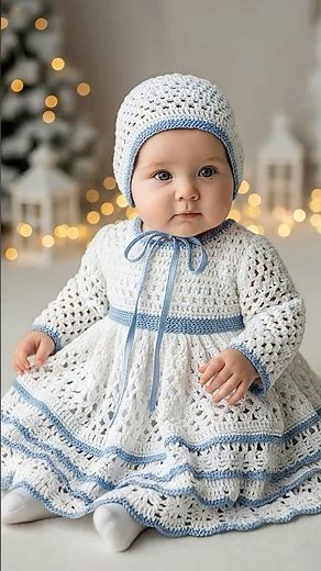 Latest Crochet Baby Frocks 2025 👶🧶 | Viral Baby Wear #Shorts