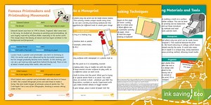 Printmaking: Art and Design Technique Pack (Ages 5 - 11)