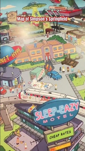 Universal Studios- Simpsons Land- Have you ever seen a map of Springfield? #thesimpsons #springfield