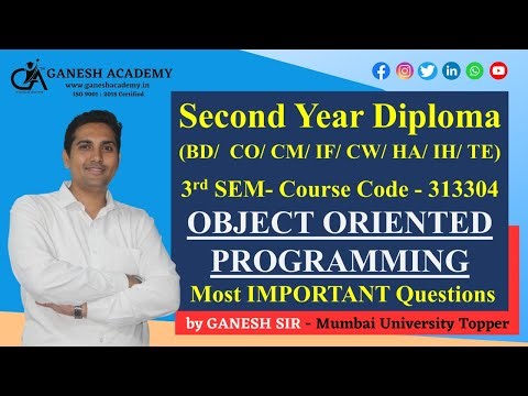 MSBTE - Object Oriented Programming (IMP Questions) | by Ganesh Sir