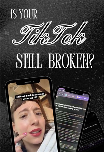 posting this to see if tiktok is still broken. | tiktok crashing video