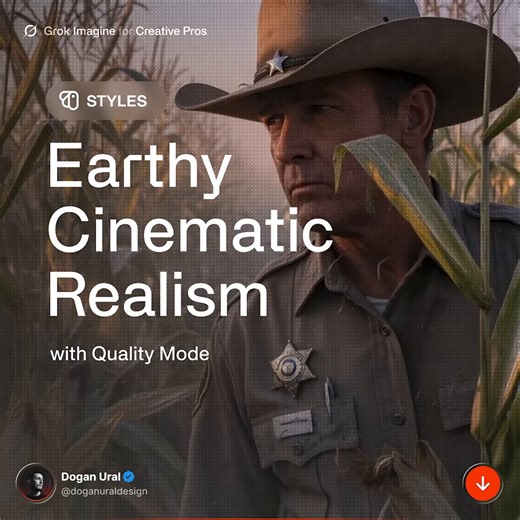 Grok Imagine just got a huge upgrade!Now you can create realistic cinematic shots. I’ve created a prompt template to help you get similar results.Here’s how to use + examples ↓