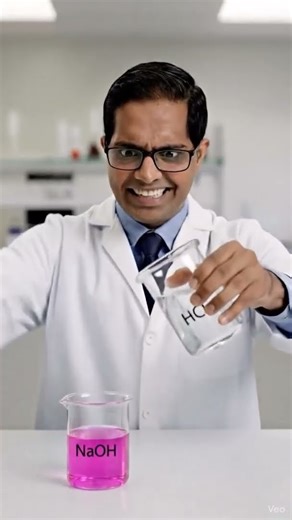 Neutralization Reaction Experiment: NaOH + HCl #chemistry #science