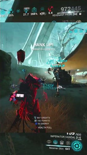 Powerful Imperator vandal vs level 9999 steel path (Warframe) #shorts