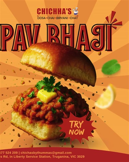 Chichha’s by Thumma’s on Instagram: "Buttery, spicy, and loaded with flavour — our Pav Bhaji is pure comfort on a plate. 🧈 🔥 Served hot and fresh, it’s the kind of craving you can’t ignore. Order now and dig into your favourite street-style classic. 📞 477 524 209 📍 290 Leakes Rd, in Liberty Service Station, Truganina, VIC 3029 @australia_telugodu #chichhastruganina #pavbhaji #streetfoodlove #comfortfood #ordernow"