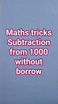 Subtraction simple tricks #easymethod #mathshorts #kidseducatiom #mathstricks #easylearning