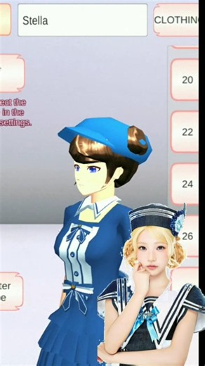 STELLA H2H LEMON TANG VERSI SAKURA SCHOOL SIMULATOR #stella #h2h #hearts2hearts # #sakura #shorts