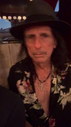 everywhere I go I seem to run into this scoundrel @alicecooper last time was in #portugal , and he was acting like he was Portuguese. now we're in. #maui at an Italian restaurant. How many thinks he's #italian 🤨 guess who paid for dinner | Sammy Hagar (The Red Rocker)