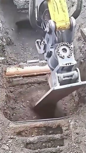Excavator Digging & Site Cleaning Scene