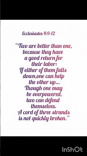 “Two Are Better Than One ✨ | Powerful Friendship Bible Verse | Ecclesiastes 4:9-12”