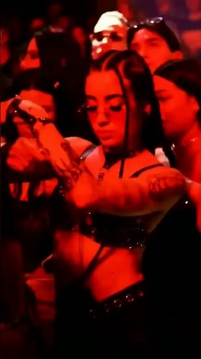 Stunning Techno Girl Raving at Event