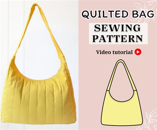 Quilted Bag Pattern | Bag Sewing Pattern | Boxy Quilt Pouch PDF Sewing Pattern | Pdf Sewing Pattern | Boxy Pouch Pattern - Etsy