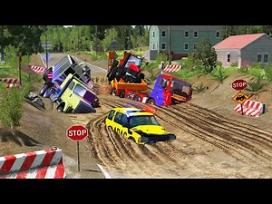 Cars vs Mud Pit #38 | BeamNG.DRIVE