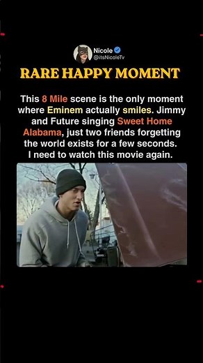8 Mile 2002-Rare Eminem smiling scene #shorts