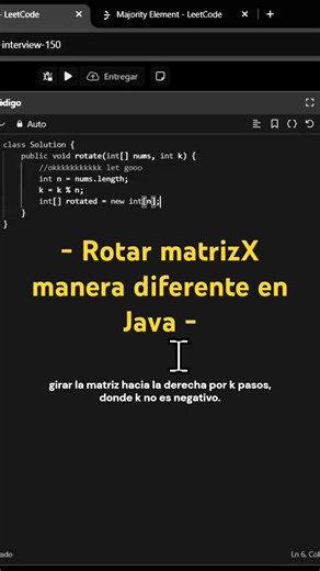 Con Java Como Rotar matrizX #asmr #europe #play #coding