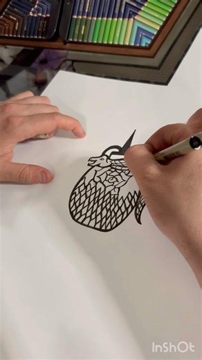 Snake Grenade Drawing Artwork.