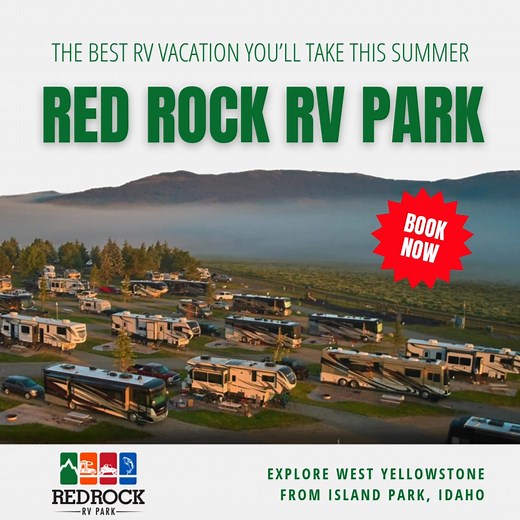 You’ve already found one of the best RV spots near Yellowstone—now it’s time to turn that idea into reality. Red Rock RV Park in Island Park, Idaho offers a quiet, scenic place to relax just 30 minutes from the park. Whether you’re planning to hike, explore, or simply unwind with mountain views, the perfect basecamp is already waiting. Don’t let the season pass you by. Book your stay now and lock in your Yellowstone getaway. | Red Rock RV Park